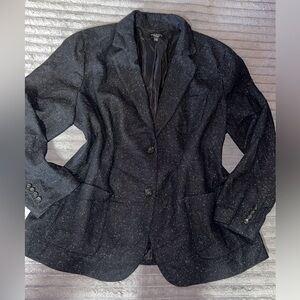 Talbots Black Speckled Blazer